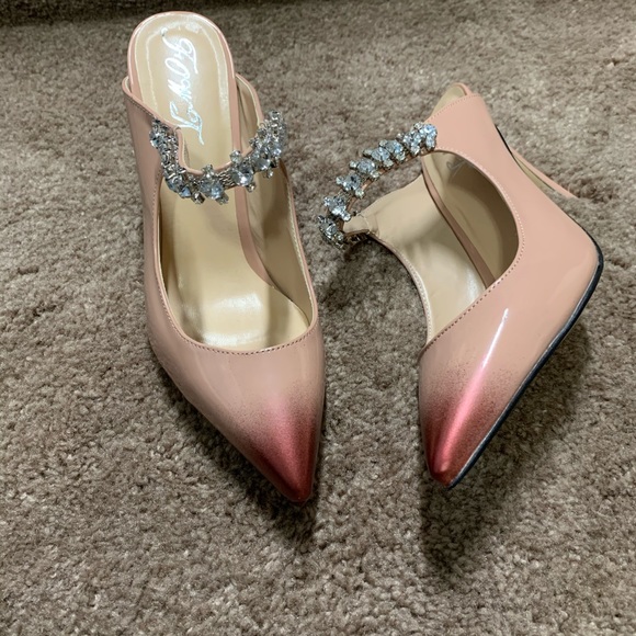 FOWT Pointed Toe Stiletto High Heel Mules Sandals - Picture 7 of 13